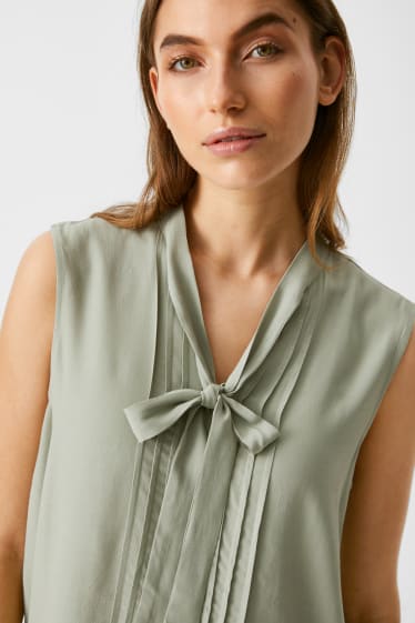 Women - Blouse Top - khaki