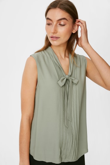 Women - Blouse Top - khaki