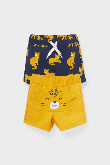 Bébés - Pack de 2 - shorts en molleton pour bébé - or