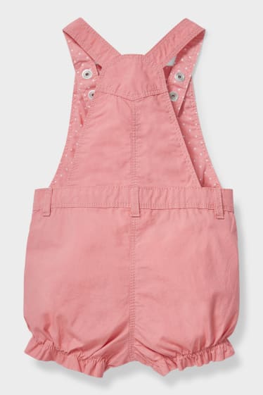 Bebés - Pantalón de peto corto para bebé - rosa oscuro