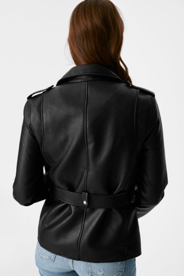 Teens & young adults - CLOCKHOUSE - biker jacket - faux leather - black