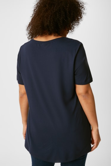 Dames - T-shirt - donkerblauw
