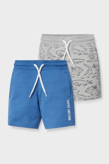 Bambini - Confezione da 2 - shorts in felpa - blu