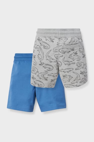 Enfants - Pack de 2 - shorts en molleton - bleu