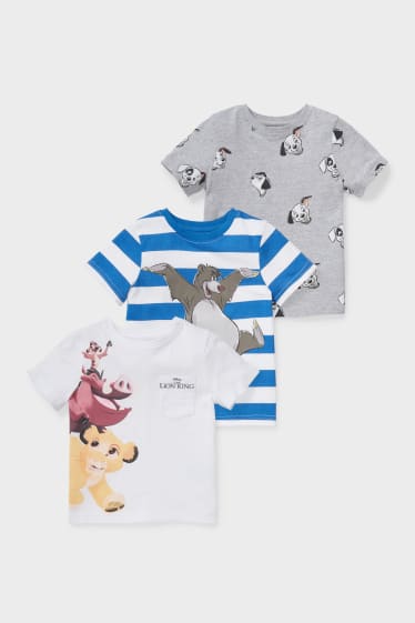 Kinder - Multipack 3er - Disney - Kurzarmshirt - weiß
