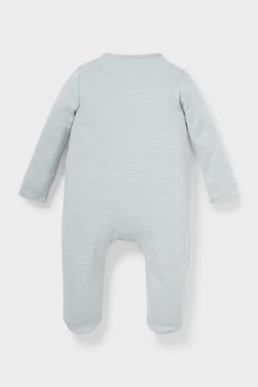 Miminka - Pyžamo pro miminka - pruhované - mátově zelená