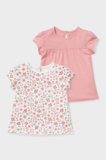 Babys - Multipack 2er - Baby-Kurzarmshirt - rosa