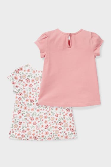 Babys - Multipack 2er - Baby-Kurzarmshirt - rosa