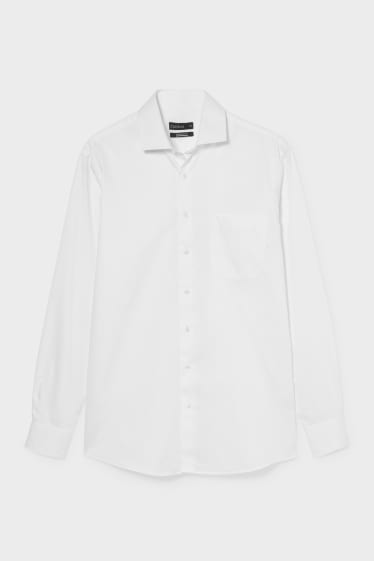 Pánské - Business košile - Regular Fit - Cutaway - BIO bavlna - bílá
