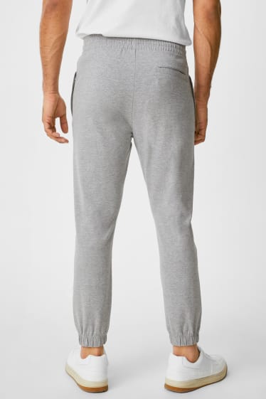 Pánské - Teplákové kalhoty - Flex - LYCRA® - šedá-žíhaná