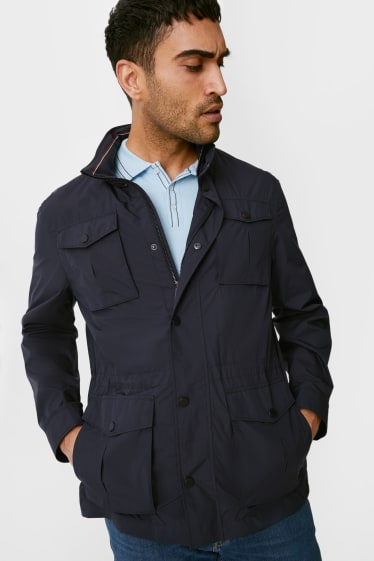 Herren - Parka mit Kapuze - dunkelblau