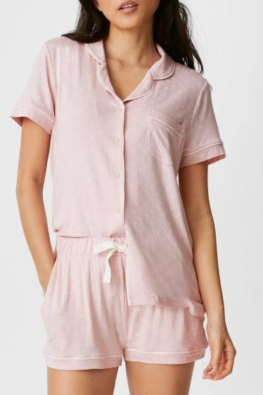 Damen - Pyjama - rosa