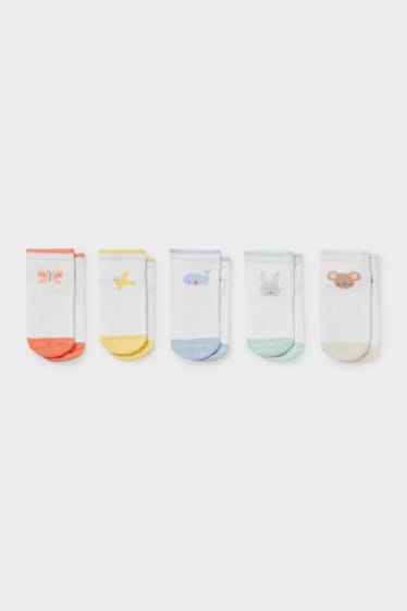 Neonati - Confezione da 5 - calzini neonati - bianco