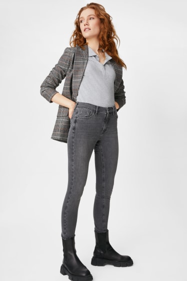 Women - Premium Skinny Jeans - 4 way stretch - denim-dark gray