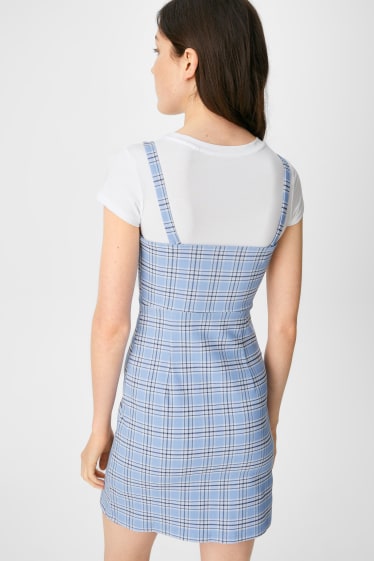 Teens & young adults - CLOCKHOUSE - dress - check - light blue