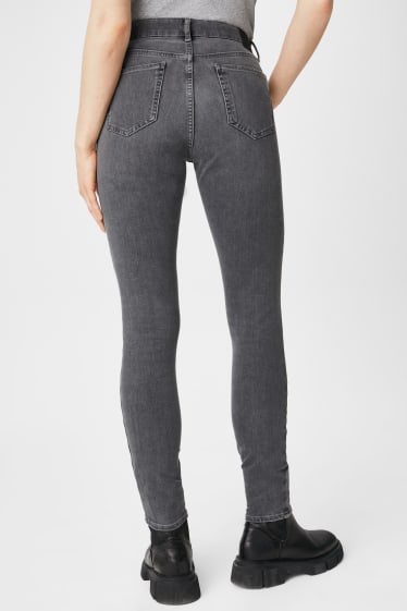 Dames - Premium Skinny Jeans - 4 Way Stretch - jeansdonkergrijs