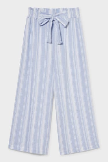 Women - CLOCKHOUSE - culottes - linen blend - striped - light blue