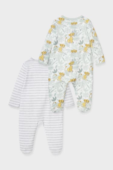Bébés - Lot de 2 - Le Roi Lion - pyjama pour bébé - blanc / gris