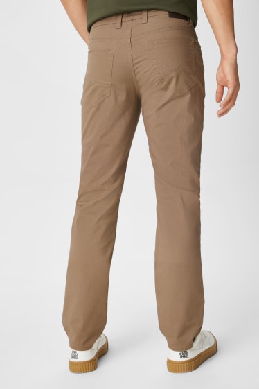 Mężczyźni - Spodnie - Regular Fit - jasnobrązowy