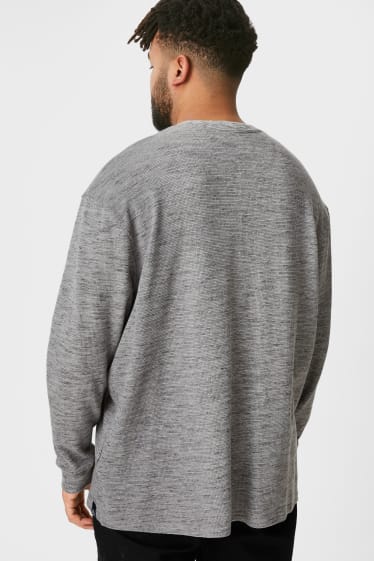 Men - Long sleeve T-shirt - gray-melange