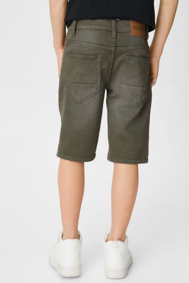 Kinder - Jeans-Shorts - grün