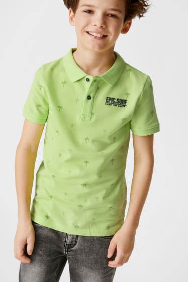 Kinder - Poloshirt - neon grün