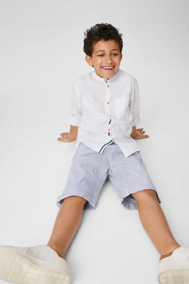 Niños - Pack de 3 - shorts - azul claro jaspeado