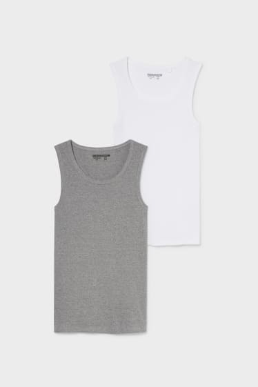 Men - CLOCKHOUSE - multipack of 2 - vest top - white