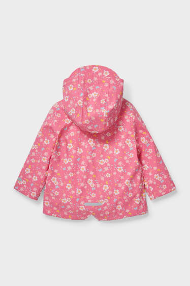 Bébés - Veste de pluie à capuche pour bébé - rose