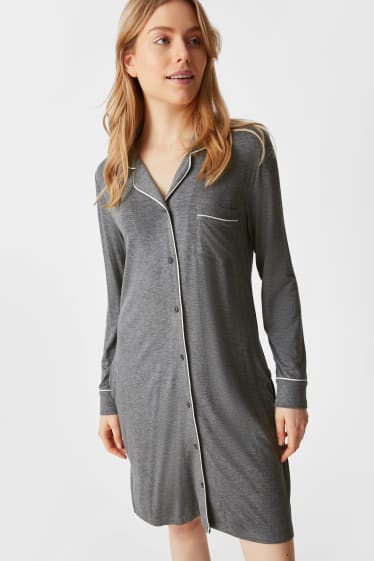 Donna - Camicia da notte - grigio melange