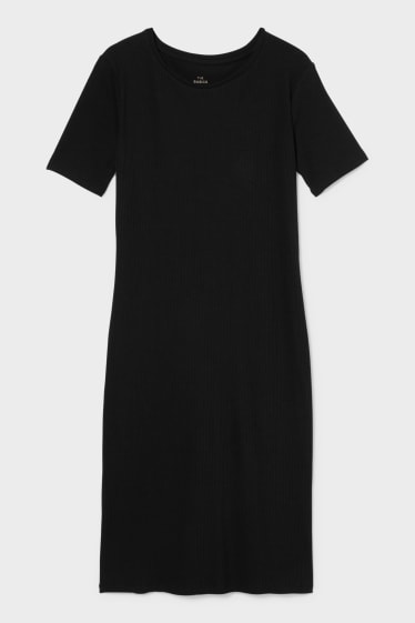 Dames - Basic-jurk - zwart