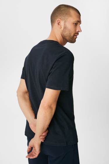 Men - Multipack of 2 - T-shirt - dark blue / white