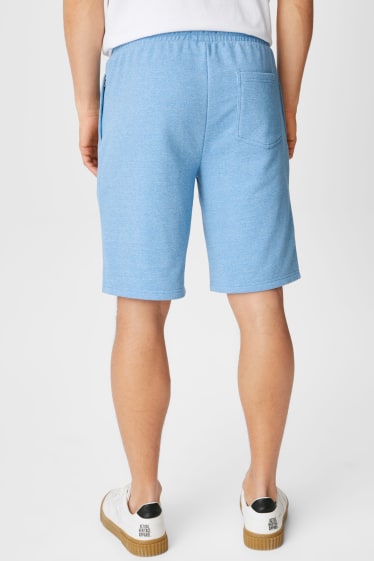 Men - Sweat Shorts - light blue-melange