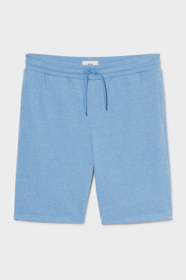 Men - Sweat Shorts - light blue-melange