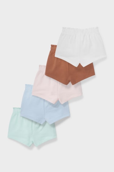 Bébés - Lot de 5 - shorts en molleton pour bébé - marron