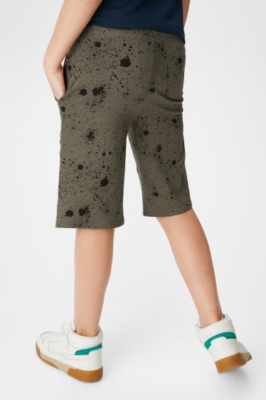 Niños - Pack de 3 - Shorts de felpa - verde oscuro