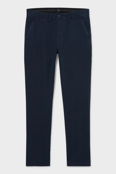 Men - Chinos - Slim Fit - Flex - dark blue