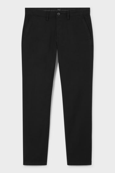 Men - Chinos - Slim Fit - Flex - black