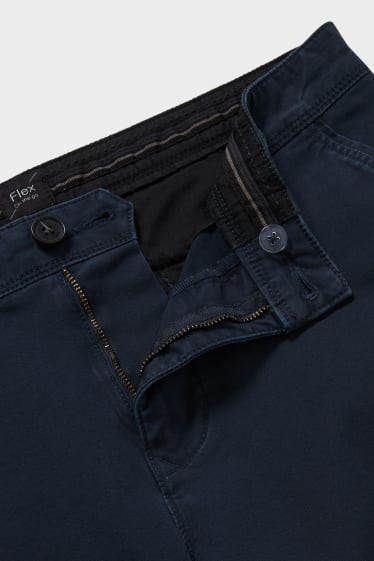 Men - Chinos - Slim Fit - Flex - dark blue