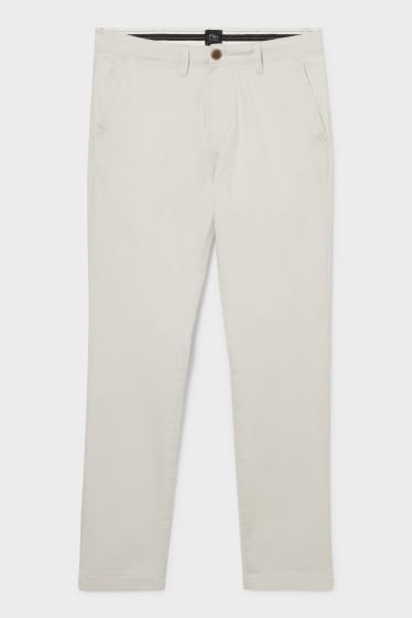 Pánské - Kalhoty Chino - Slim Fit - Flex - krémové barvy