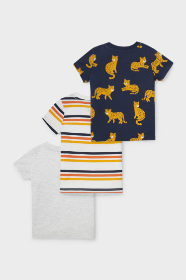 Babies - Multipack of 3 - baby short sleeve T-shirt - light gray-melange