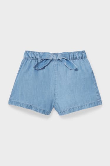 Baby's - Korte broek voor baby's van Lyocell - jeans-look - jeanslichtblauw