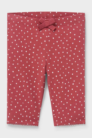 Bebés - Leggings piratas para bebé  - con lunares - rojo oscuro