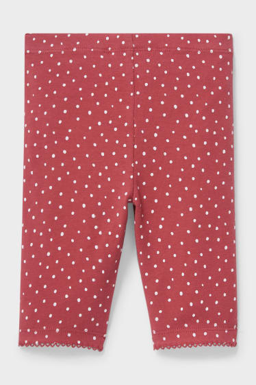 Bebés - Leggings piratas para bebé  - con lunares - rojo oscuro