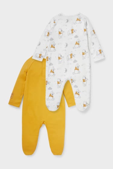 Babies - Multipack of 2 - Winnie The Pooh - baby sleepsuit - gold