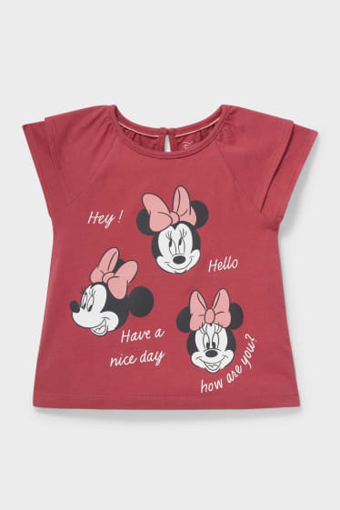 Bebés - Minnie Mouse - camiseta de manga corta para bebé - rojo oscuro