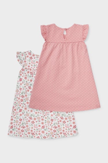 Bébés - Lot de 2 - robes pour bébé - rose