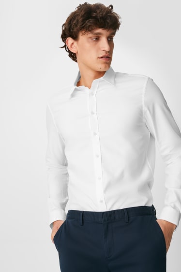 Hombre - Camisa - Slim Fit - Kent - Flex - blanco