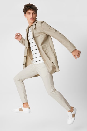 Men - Chinos - Slim Fit - Flex - creme
