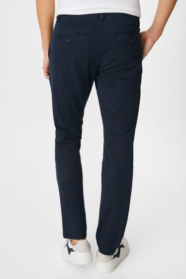 Men - Chinos - Slim Fit - Flex - dark blue